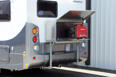 23.  Aluminium Checker Plate Motorhome Generator Box - Fitted with Custom Slide