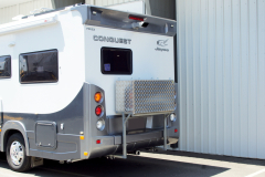 17. Aluminium Checker Plate Motorhome Generator Box - Fitted 