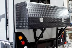 7. Custom Aluminium Checker Plate Motorhome Tool Box - Powder Coated & fitted