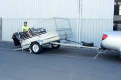 8. 2400 x 1800 Gas Strut Tilt Mower Box Trailer